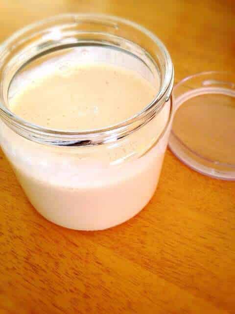 500cc容器に移し替え豆乳を追加