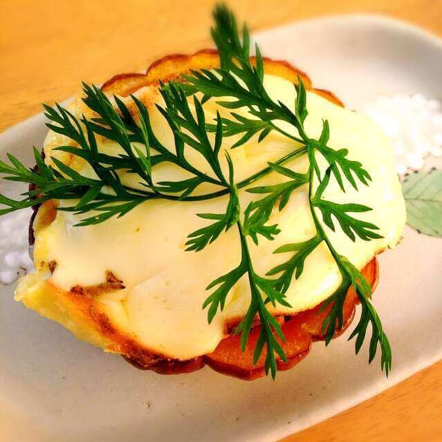 かぼちゃグラタンにラクレットチーズ