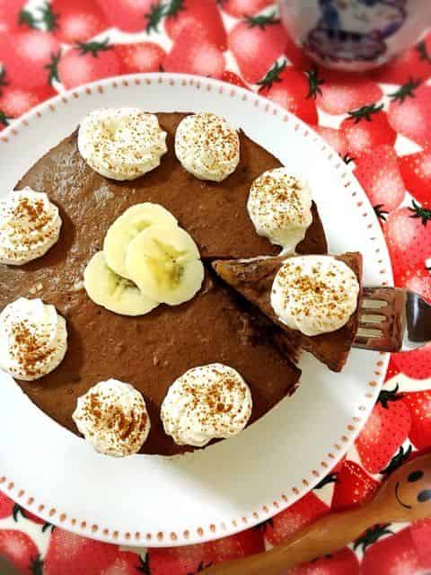 バナナココアでチョコ風レアチーズ