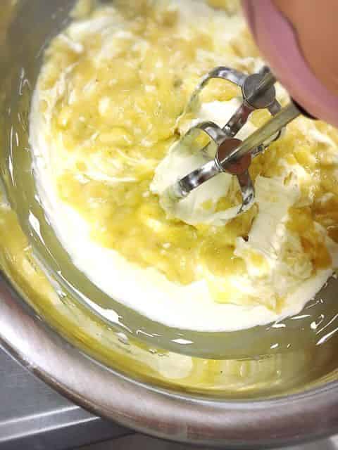 クリームチーズとバナナを合わせる