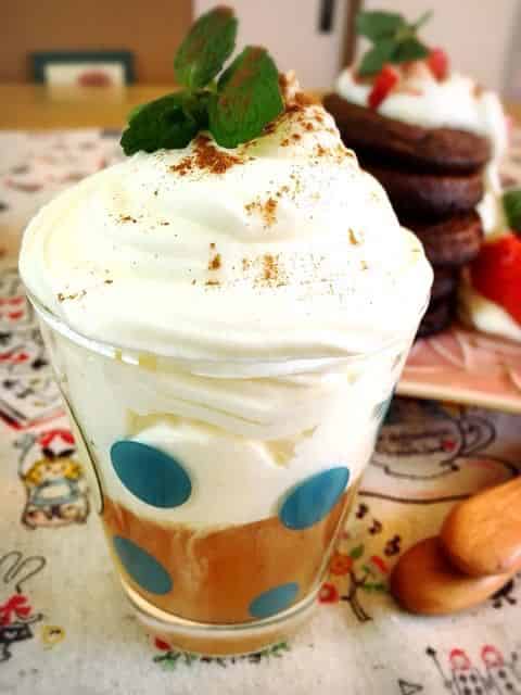 ほうじ茶ホイップ出来上がり