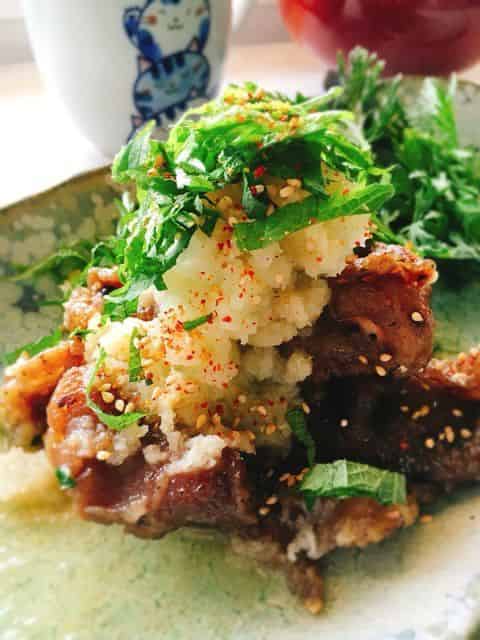豚唐揚げのみぞれ煮