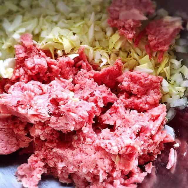 挽肉と野菜