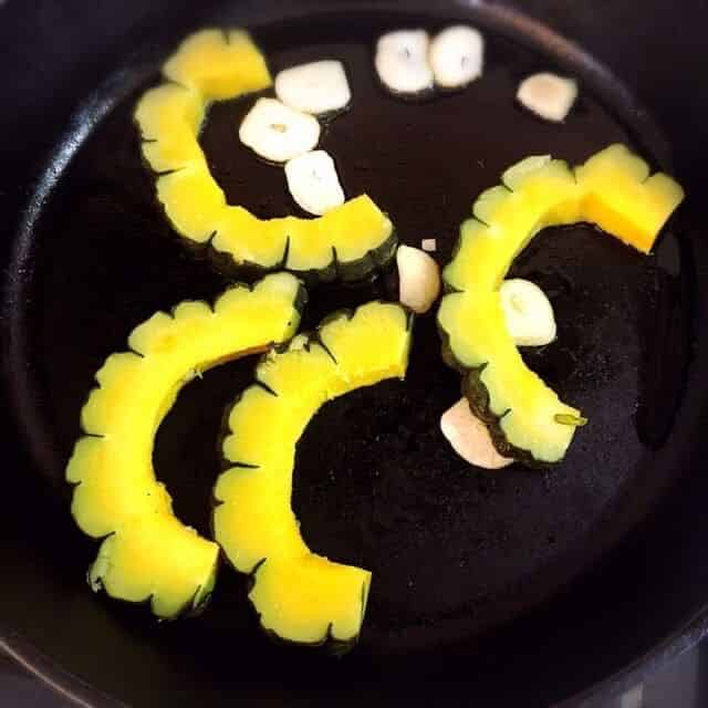 かぼちゃを焼きます
