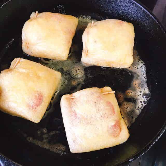 バターで焼きます
