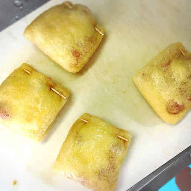 爪楊枝で閉じます