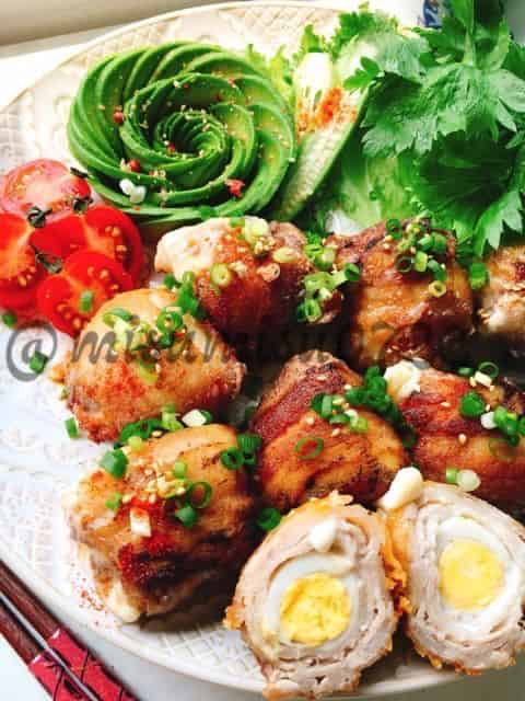 肉巻きチーズ卵