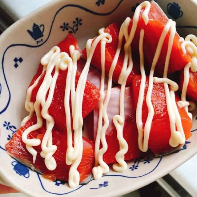 マヨネーズをかける