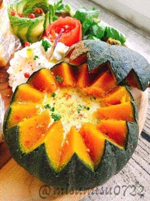 f:id:misumisu0722:20191018181355j:plain かぼちゃの器のスープ