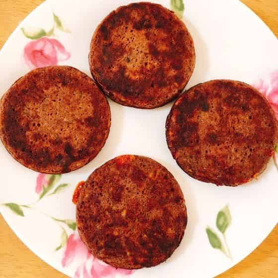 焼き上がったパンケーキ4枚