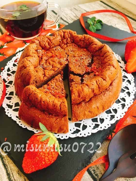 材料2つのガトーショコラ