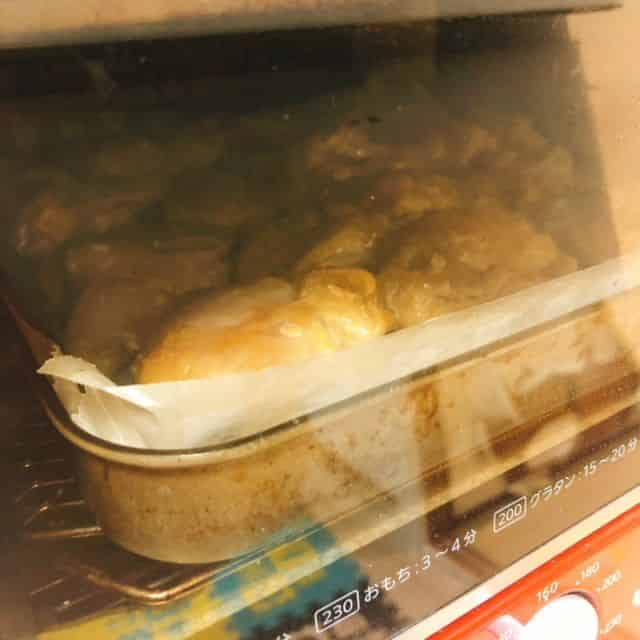 トースターで焼きます