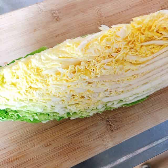 白菜は洗います