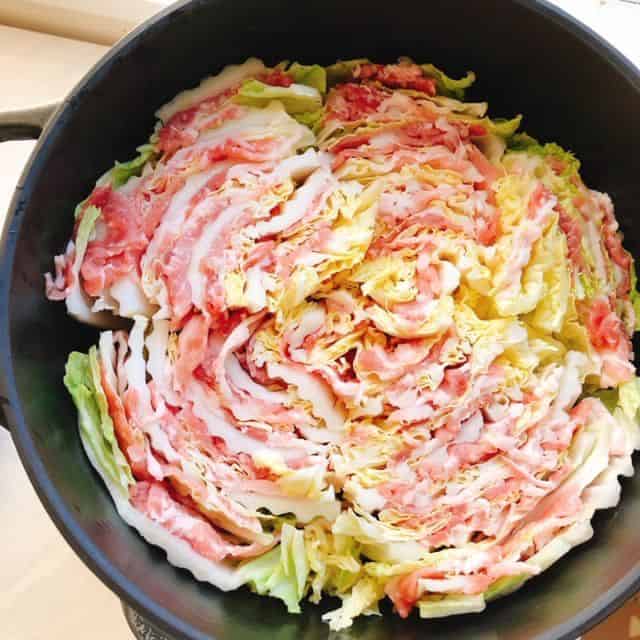豚肉と白菜のミルフィーユ鍋