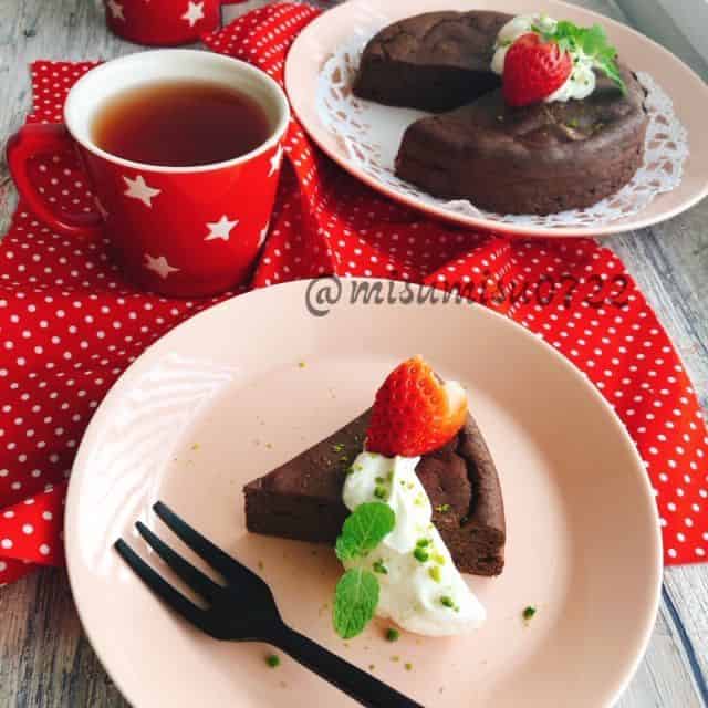 低GIチョコで作るガトーショコラ