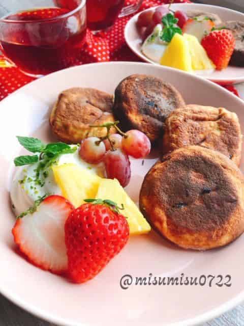 バナナプロテインパンケーキ出来上がり