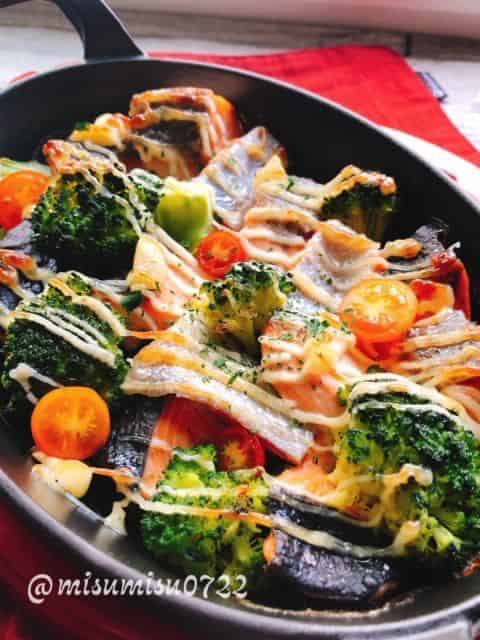 鮭とブロッコリーのマヨネーズ焼き