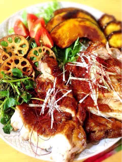 チャーシュー煮汁で照り焼きチキン