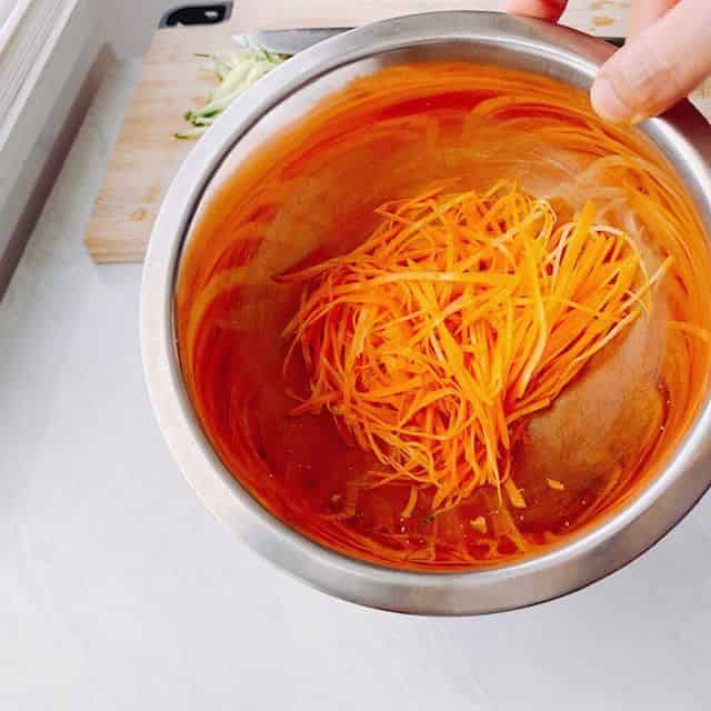 千切りしたにんじん