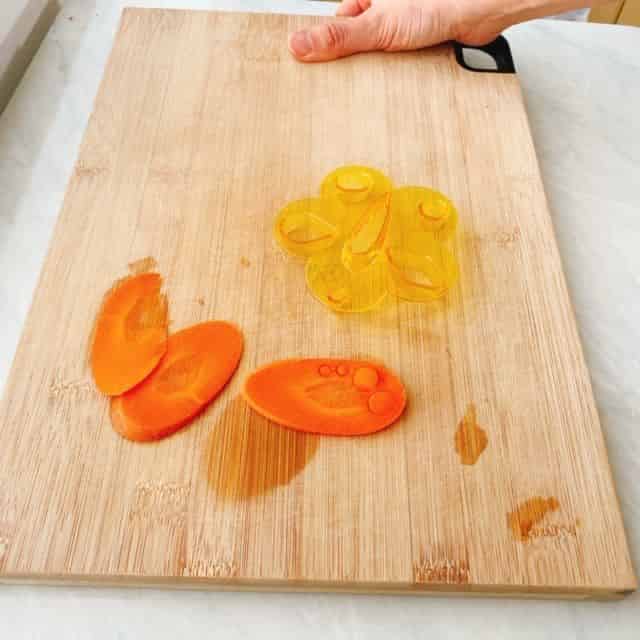 にんじんを丸く抜く