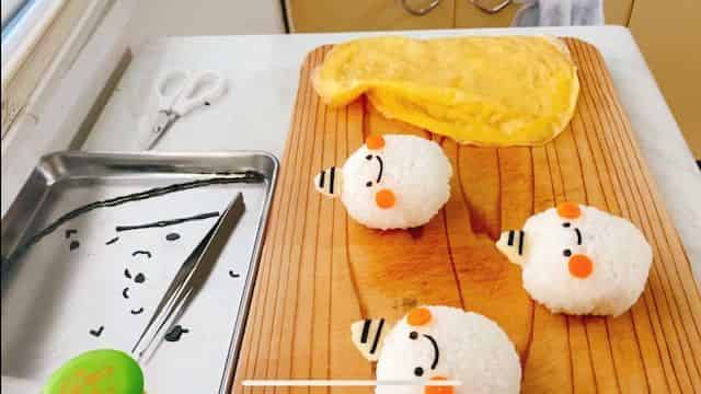 にんじんを貼る