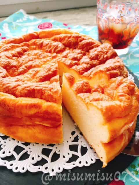 材料3つ低糖質チーズケーキ