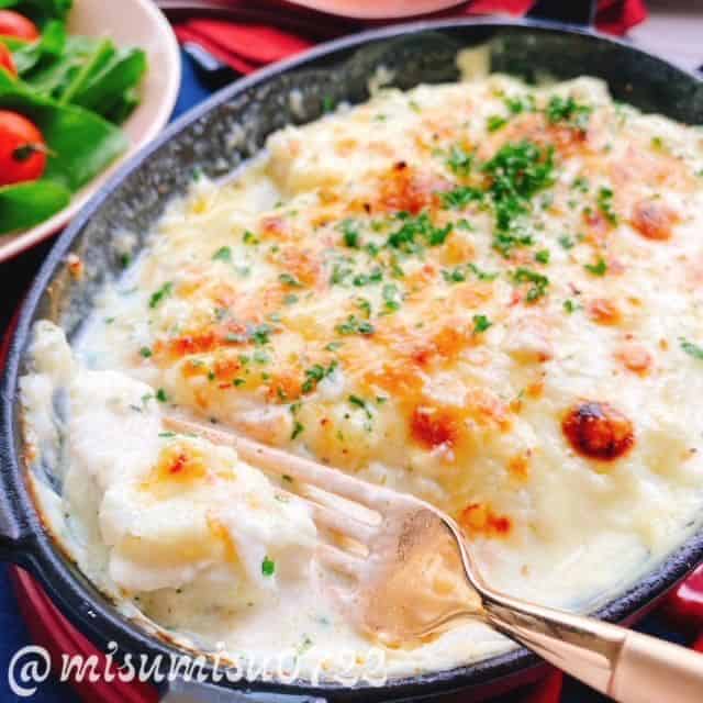 柔らかささみのクリームグラタン