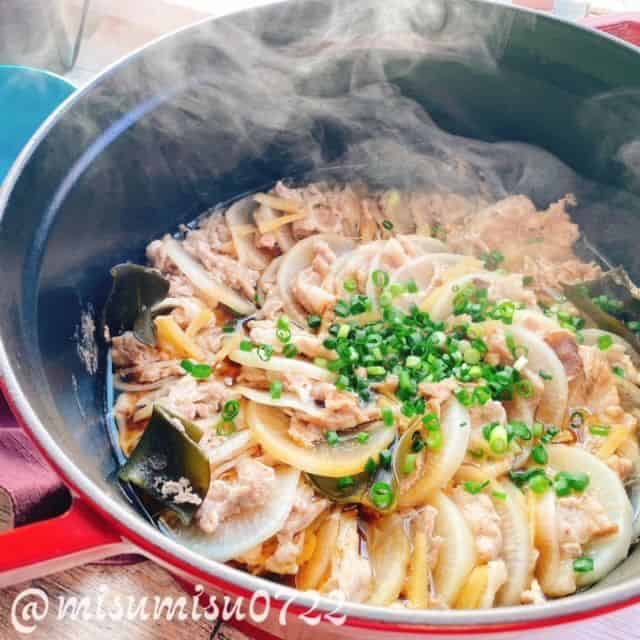 豚こま大根のミルフィーユ鍋