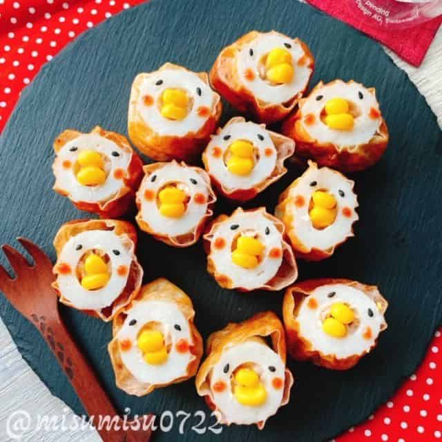 ケチャップをつけて出来上がり