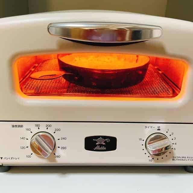 トースターで焼きます