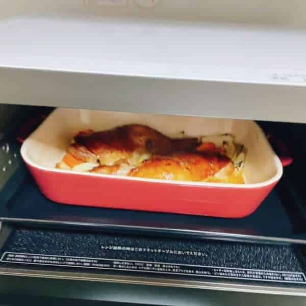 オーブンでの焼き上がり