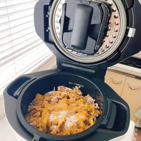 ホットクックにセットして加熱します