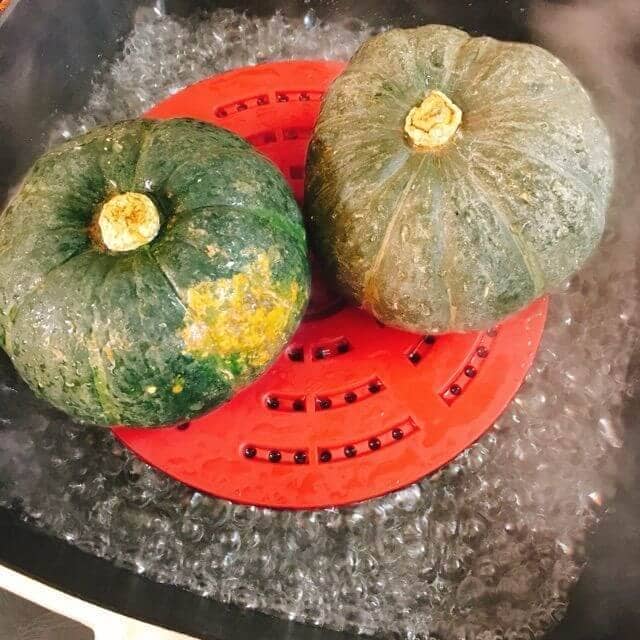 かぼちゃを蒸します