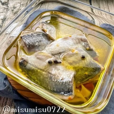 鯵のオイル煮